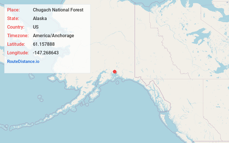 Map of Chugach National Forest