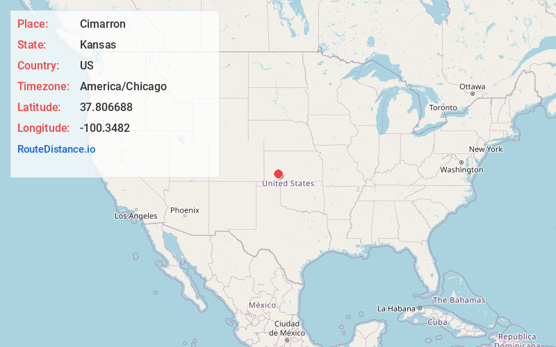 Map of Cimarron
