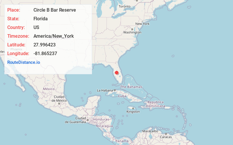 Map of Circle B Bar Reserve
