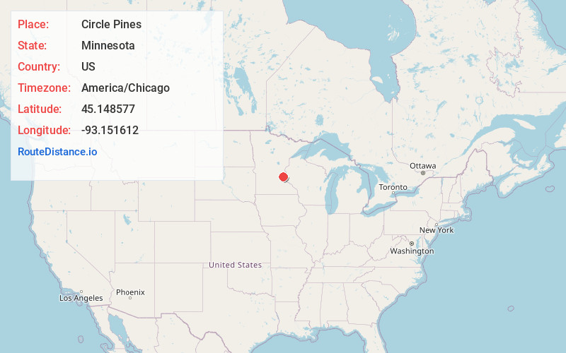 Map of Circle Pines