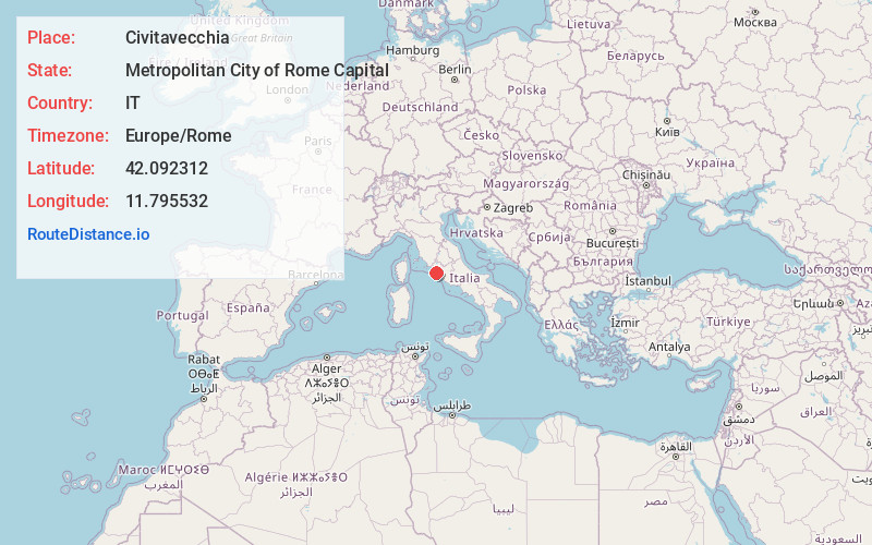Map of Civitavecchia