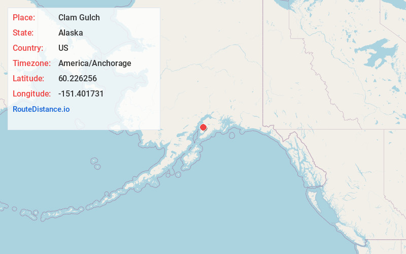 Map of Clam Gulch