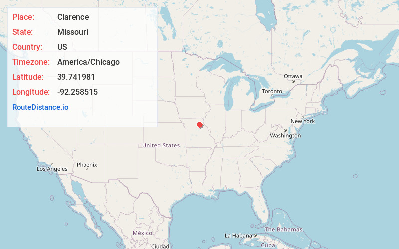 Map of Clarence