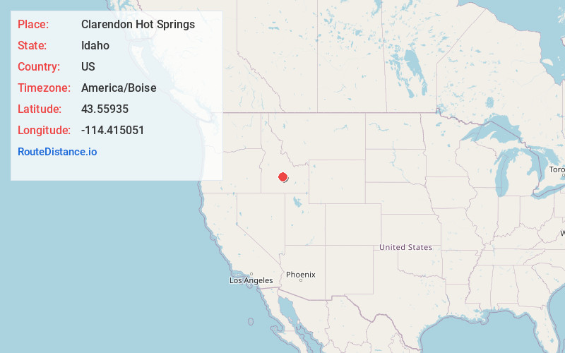Map of Clarendon Hot Springs
