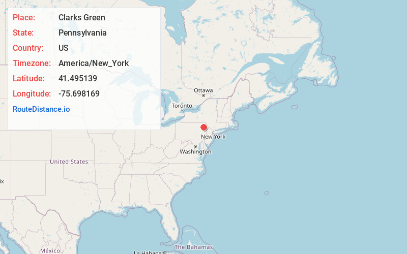Map of Clarks Green