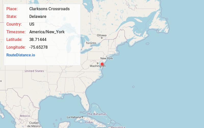 Map of Clarksons Crossroads
