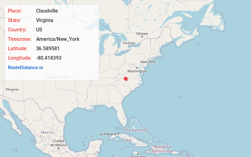 Map of Claudville