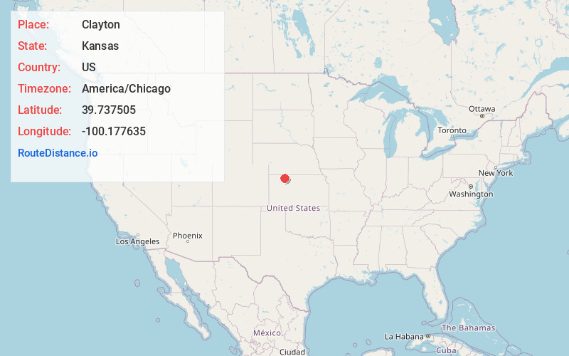 Map of Clayton
