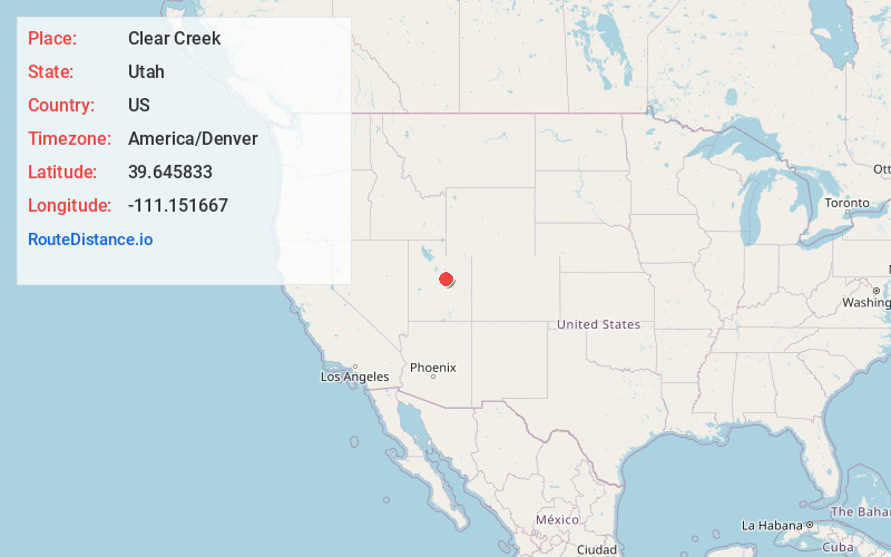 Map of Clear Creek