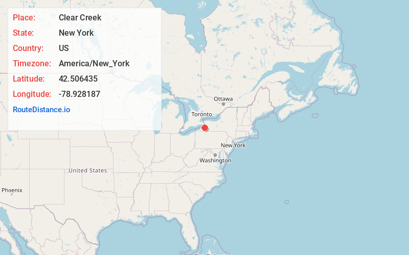 Map of Clear Creek