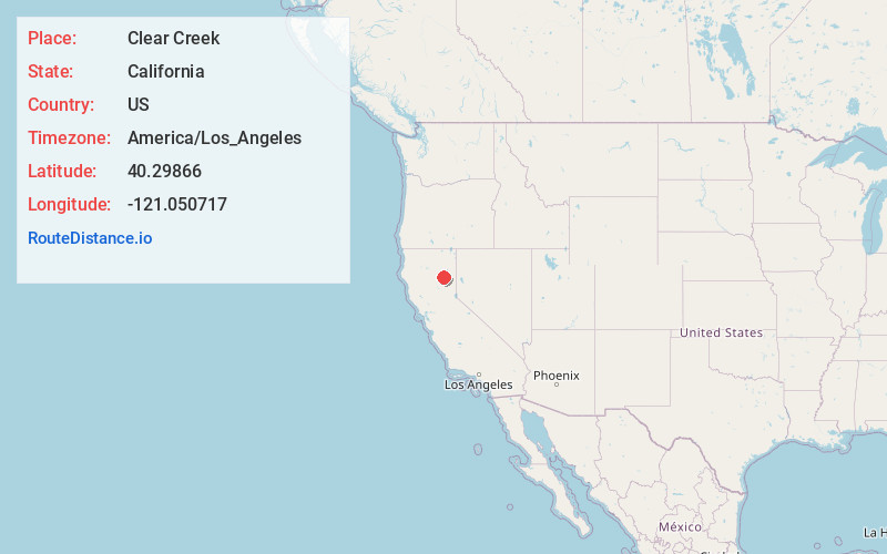 Map of Clear Creek
