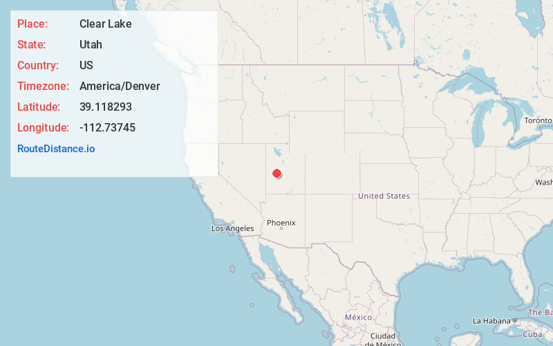 Map of Clear Lake