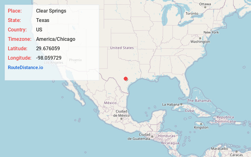 Map of Clear Springs