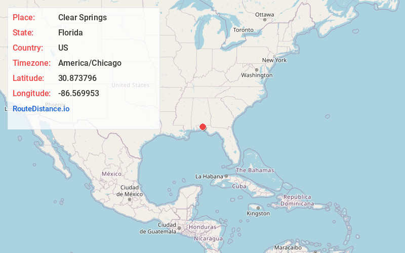 Map of Clear Springs