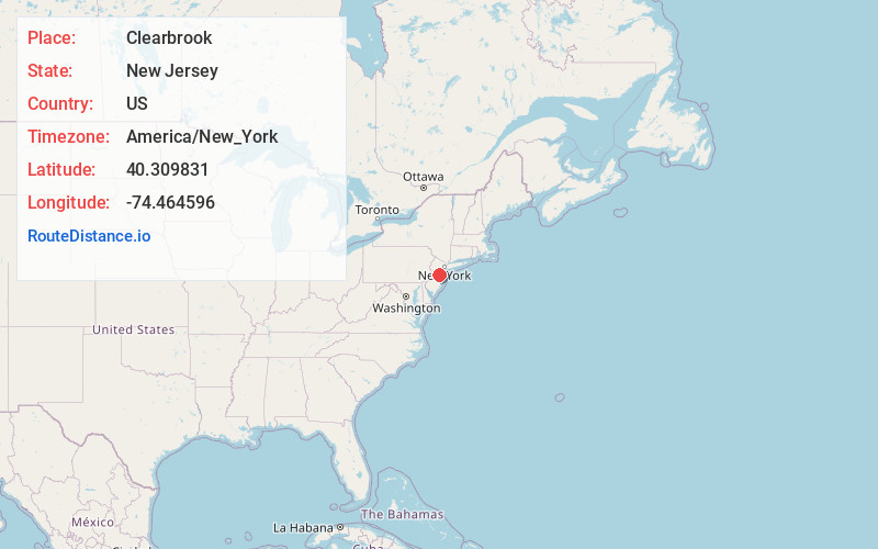 Map of Clearbrook