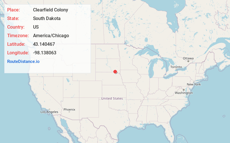Map of Clearfield Colony