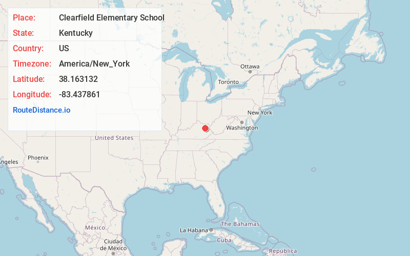 Map of Clearfield Elementary School