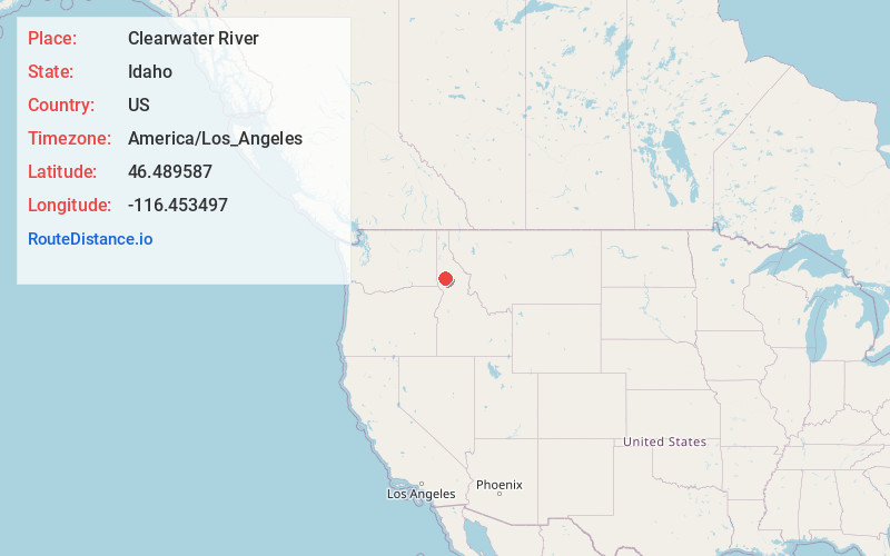 Map of Clearwater River