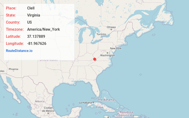 Map of Clell
