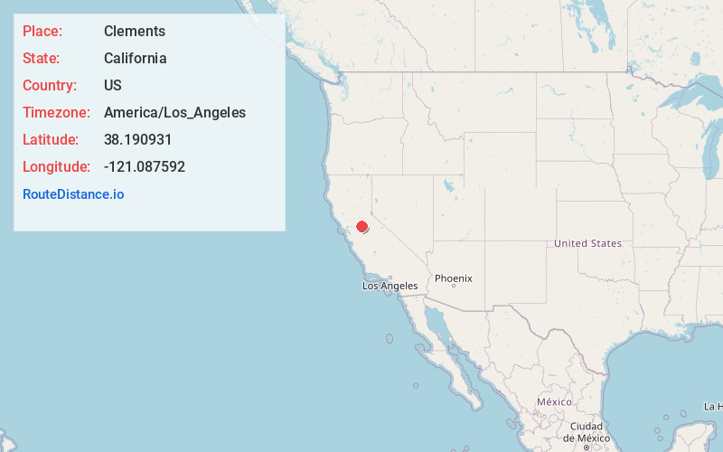 Map of Clements