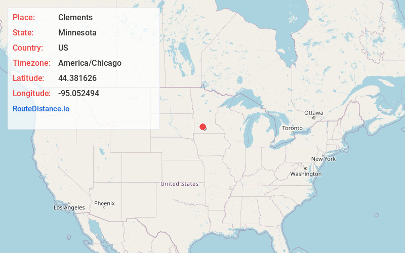 Map of Clements