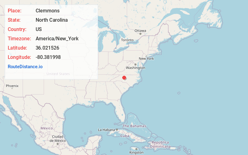 Map of Clemmons