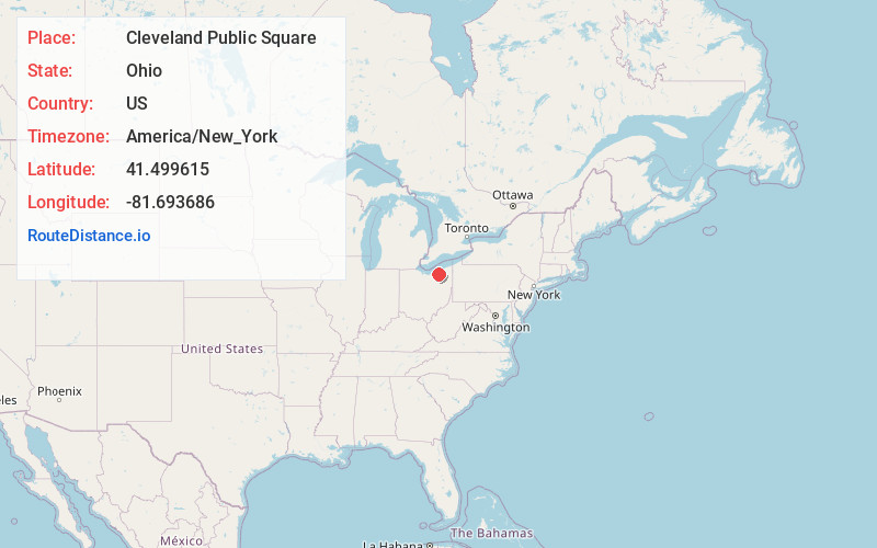 Map of Cleveland Public Square