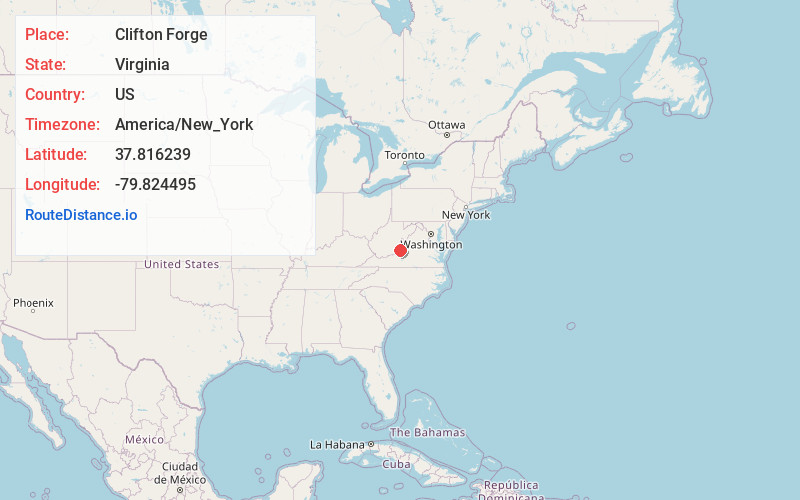 Map of Clifton Forge