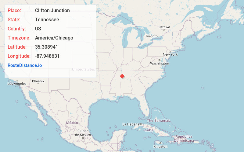 Map of Clifton Junction