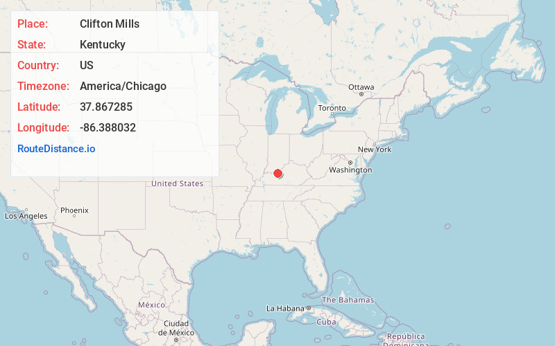 Map of Clifton Mills