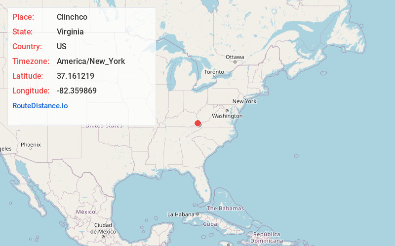 Map of Clinchco