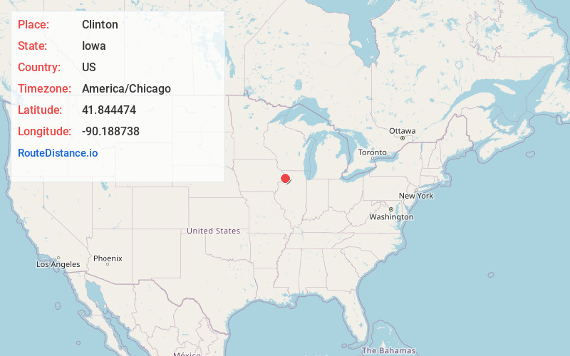 Map of Clinton