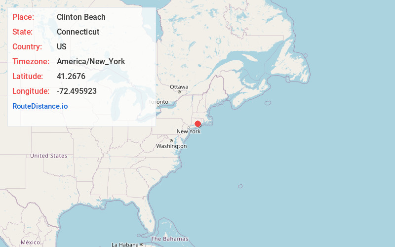 Map of Clinton Beach