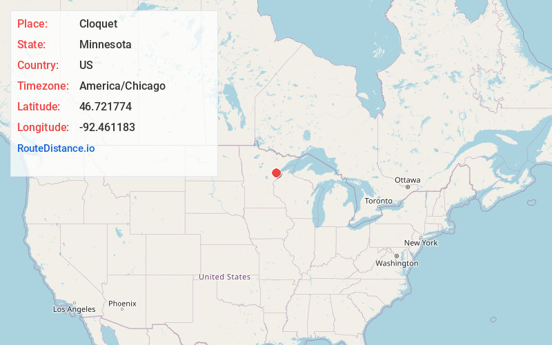 Map of Cloquet