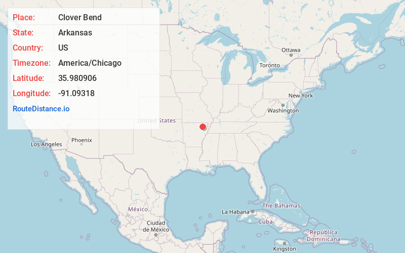 Map of Clover Bend
