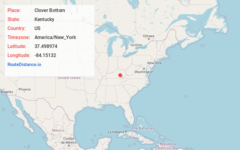 Map of Clover Bottom