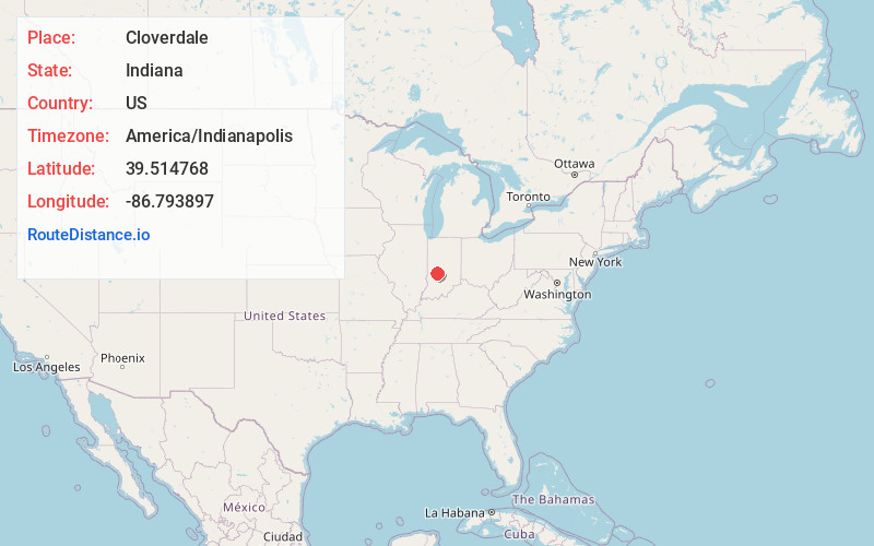 Map of Cloverdale