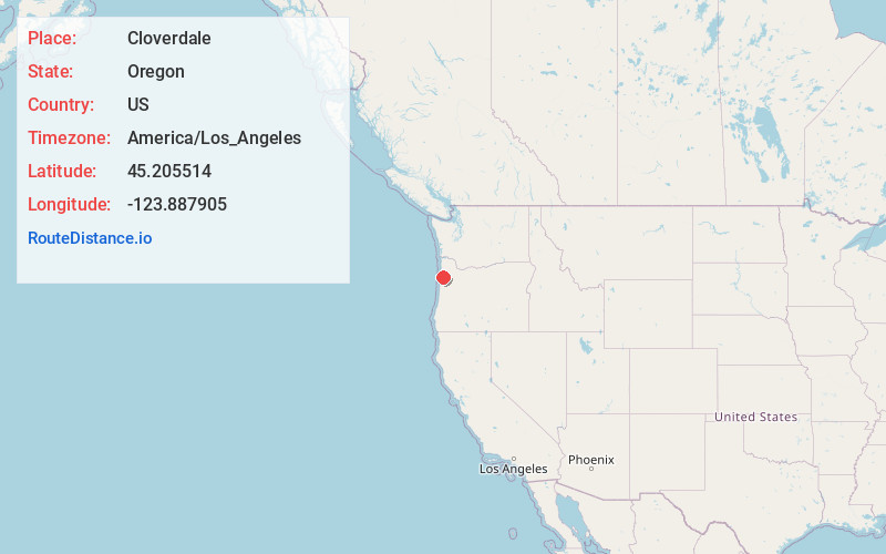 Map of Cloverdale