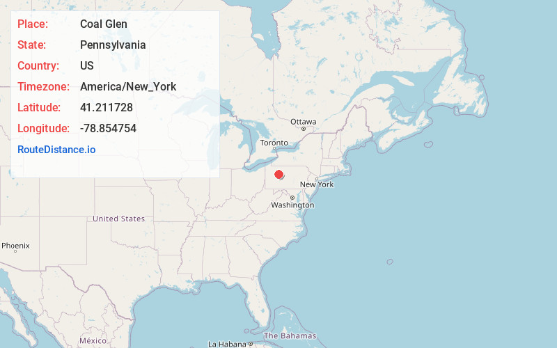 Map of Coal Glen
