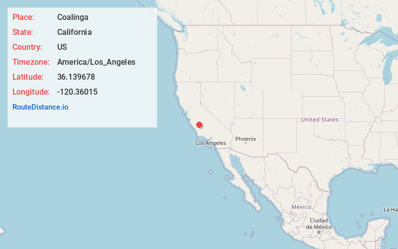 Map of Coalinga
