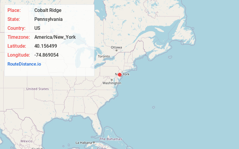 Map of Cobalt Ridge