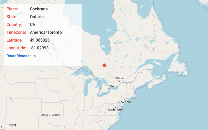 Map of Cochrane