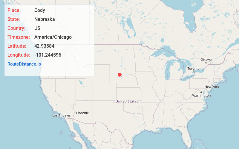 Map of Cody