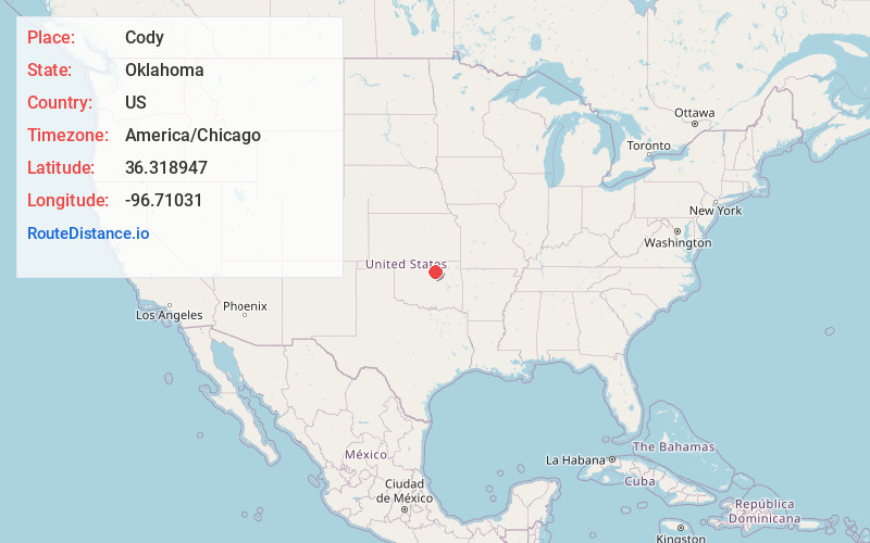 Map of Cody