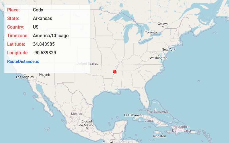 Map of Cody