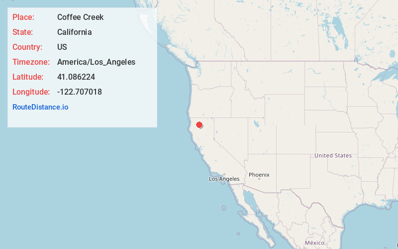 Map of Coffee Creek