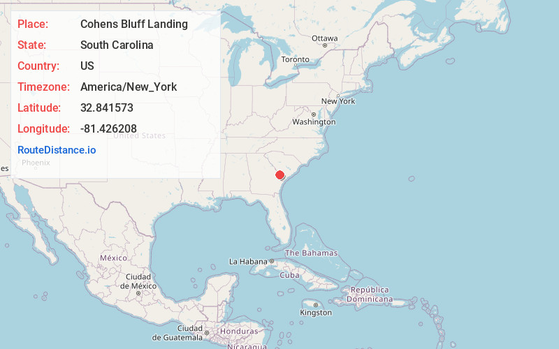 Map of Cohens Bluff Landing