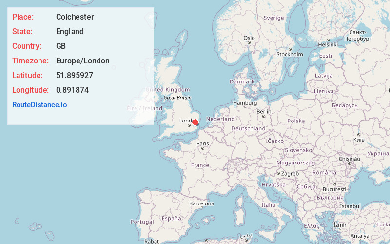 Map of Colchester