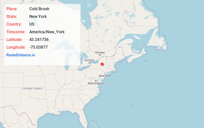 Map of Cold Brook