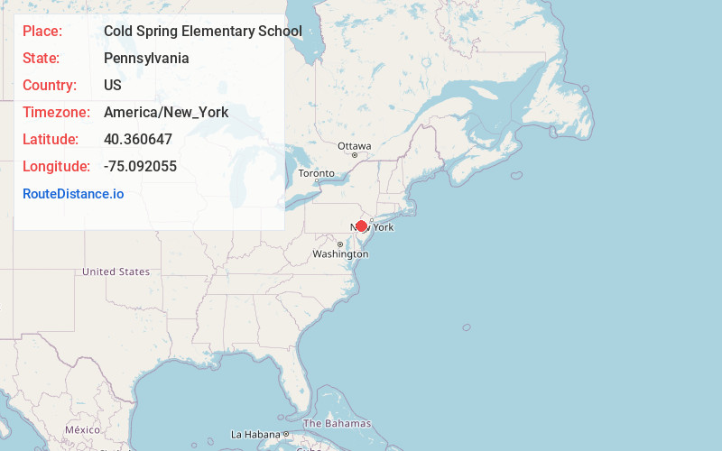 Map of Cold Spring Elementary School